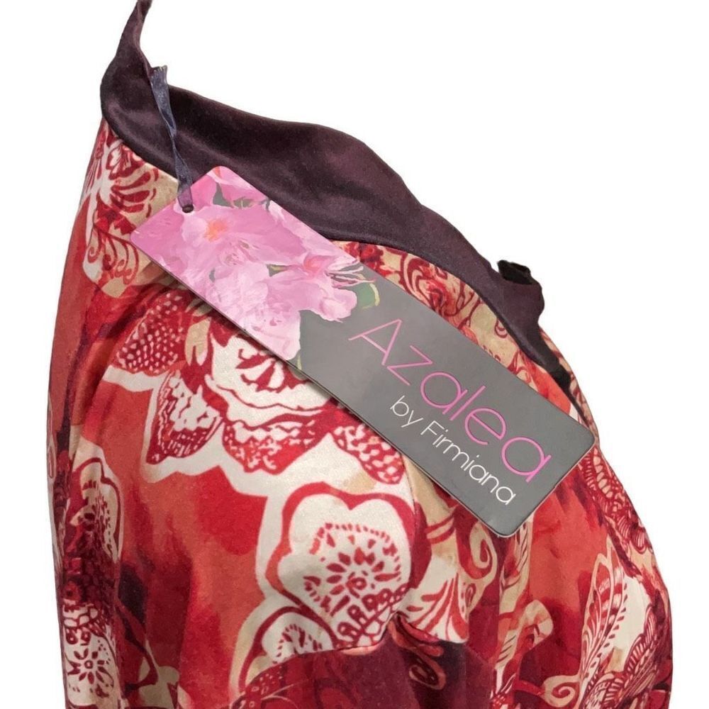 NWT Azalea by Firmiana Red Black Floral V Neck Tunic Blouse Size 1X - Picture 5 of 5